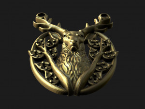 Deer pendant 3D Print Model
