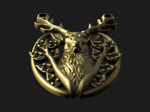 Deer pendant 3D Print Model