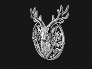 Deer pendant 3D Print Model