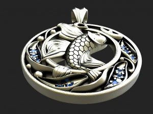 Fish pendant 3D Print Model