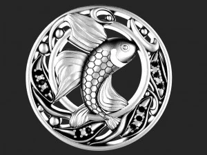 Fish pendant 3D Print Model