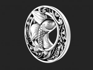 Fish pendant 3D Print Model