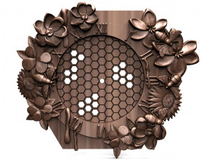 Bee honeycomb wall clock 3D-Druckmodell