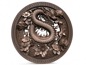 Chinese dragon CNC 3D Print Model