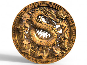 Chinese dragon CNC 3D Print Model