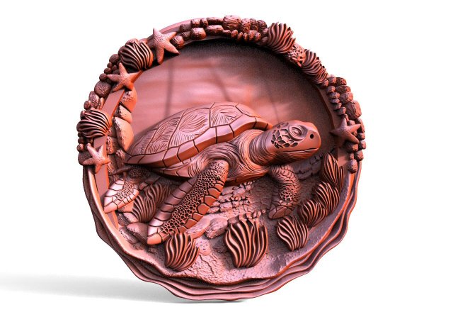 Turtle CNC Model Cetak 3D .c4d .max .obj .3ds .fbx .stl .blend 