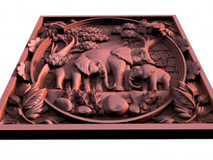 Elephants CNC 3D Print Model