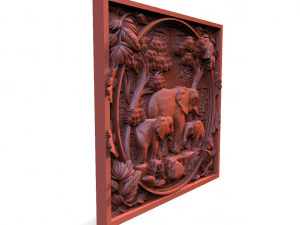 Elephants CNC 3D Print Model