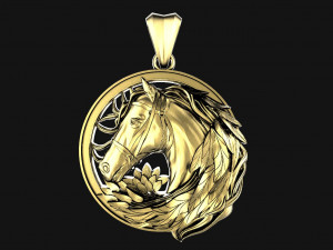 Horse pendant Modello di stampa 3D