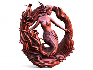 인어 CNC 3D 프린트 모델