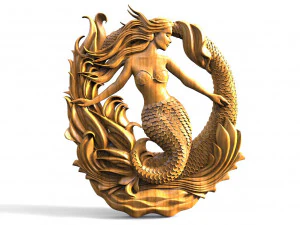 Mermaid CNC 3D Print Model