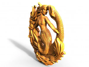 Mermaid CNC 3D Print Model
