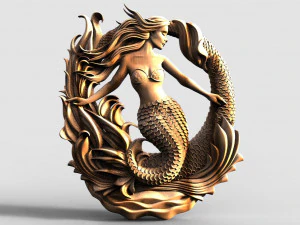 Mermaid CNC 3D Print Model