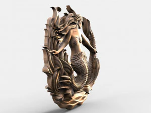 Mermaid CNC 3D Print Model