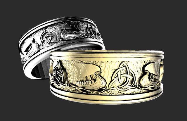 Viking ship ring sales