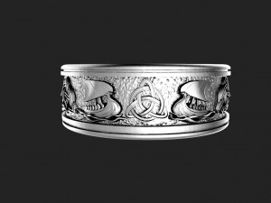 Viking ship ring 3D Print Model