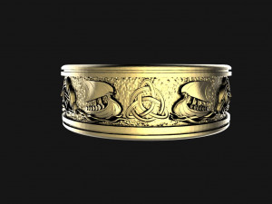 Viking ship ring 3D Print Model