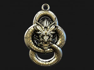 Colgante de dragón Modelo de impresión 3D