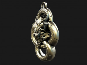Dragon pendant Modello di stampa 3D