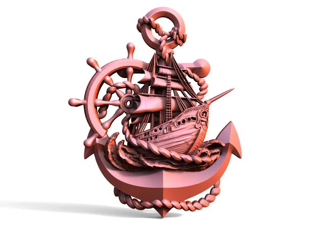 Ship CNC Modello di stampa 3D .c4d .max .obj .3ds .fbx .stl .blend 