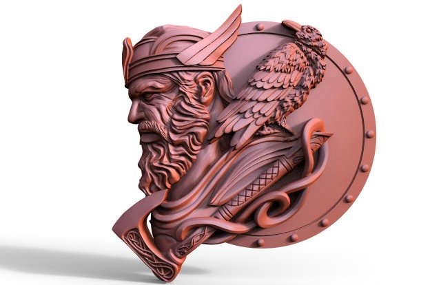 Odin VIking CNC Model do druku 3D .c4d .max .obj .3ds .fbx .stl .blend 