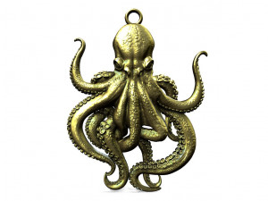 Octopus pendant 3D Print Model