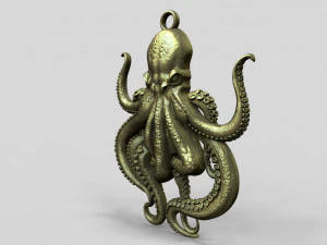 Octopus pendant 3D Print Model
