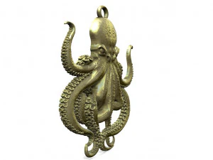 Octopus pendant 3D Print Model