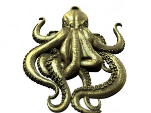 Octopus pendant 3D Print Model