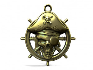 Pirate skull pendant 3Dプリントモデル