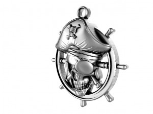 Pirate skull pendant Modello di stampa 3D