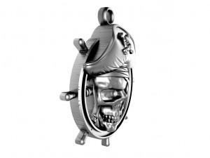 Pirate skull pendant Modello di stampa 3D