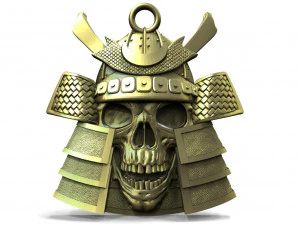 Подвеска с черепом самурая 3D Принт Модель