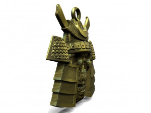 Samurai skull pendant 3D Print Model
