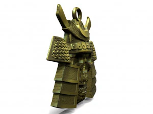 Samurai skull pendant 3D Print Model