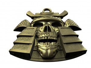 Samurai skull pendant 3D Print Model