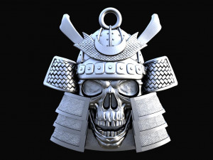 Samurai skull pendant 3D Print Model