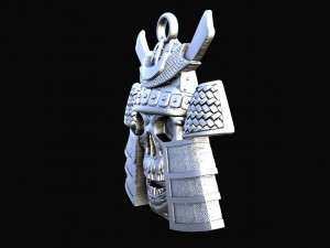 Samurai skull pendant 3D Print Model
