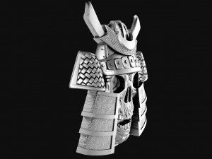 Samurai skull pendant 3D Print Model