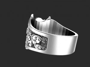 Samurai skull ring 3D Print Model