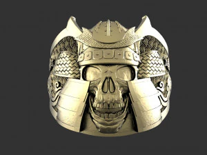 Samurai skull ring 3D Print Model
