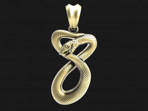 Wisiorek wąż Model do druku 3D