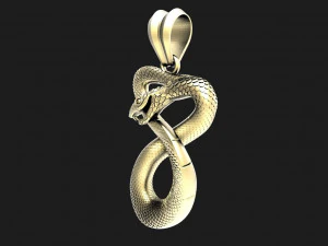 Snake pendant 3D Print Model
