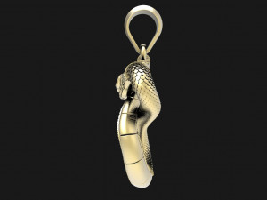 Snake pendant Model Cetak 3D