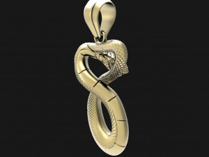 Snake pendant Model Cetak 3D