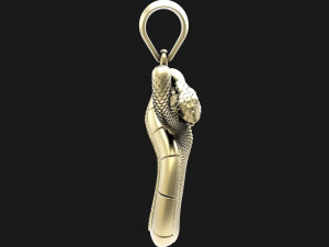 Snake pendant Model Cetak 3D