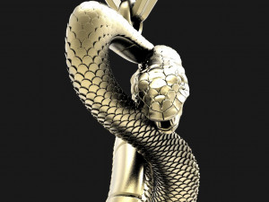 Snake pendant Model Cetak 3D
