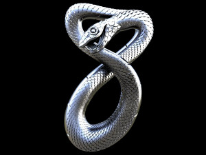 Snake pendant Model Cetak 3D