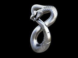 Snake pendant Model Cetak 3D