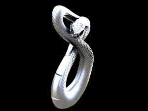 Snake pendant Model Cetak 3D